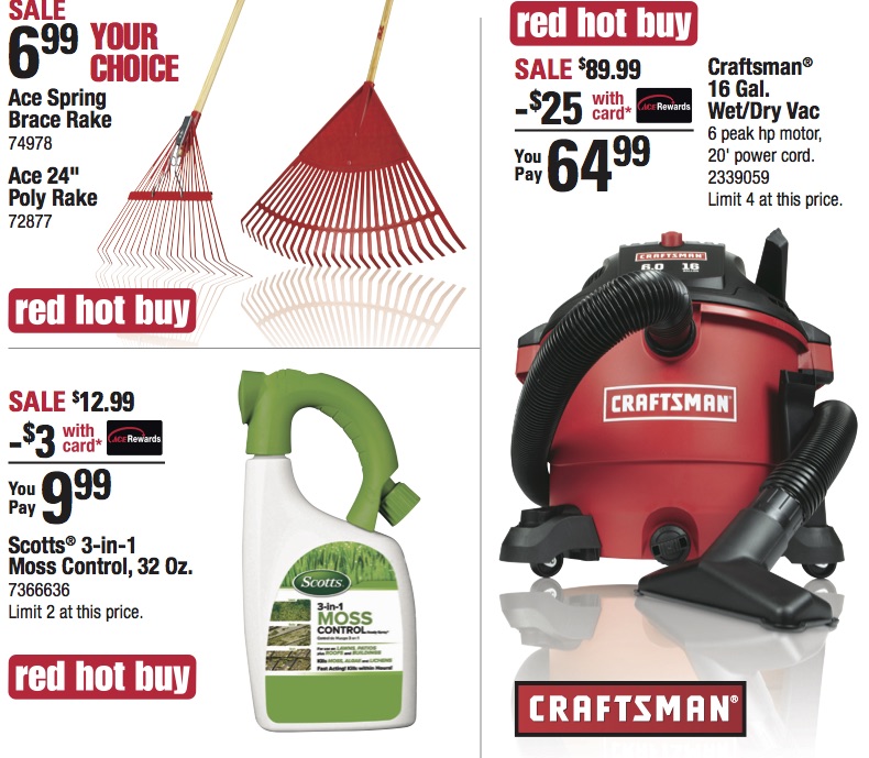 March Red Hot Buys Seright's Ace Hardware