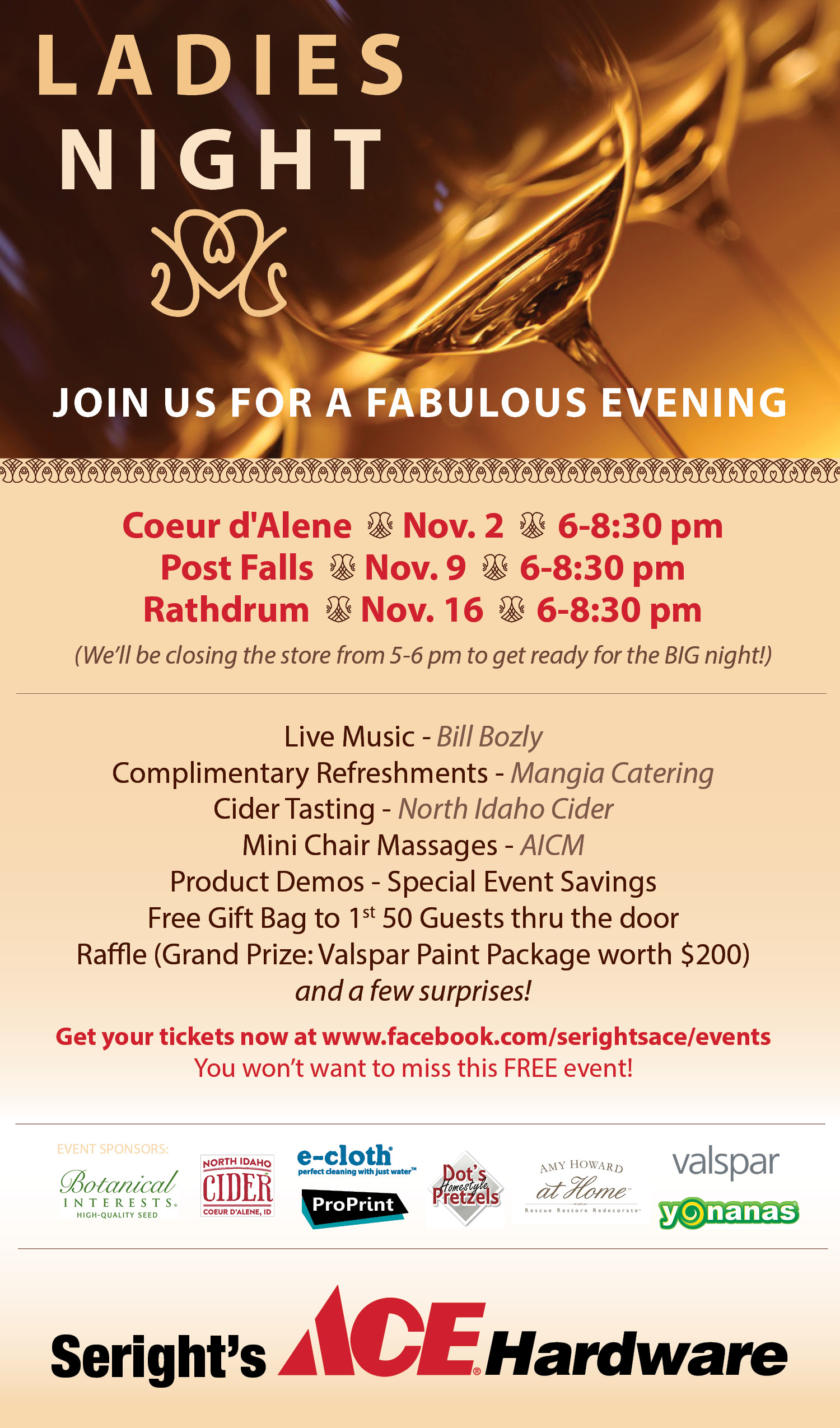 Join us for Ladies Night! Seright's Ace Hardware